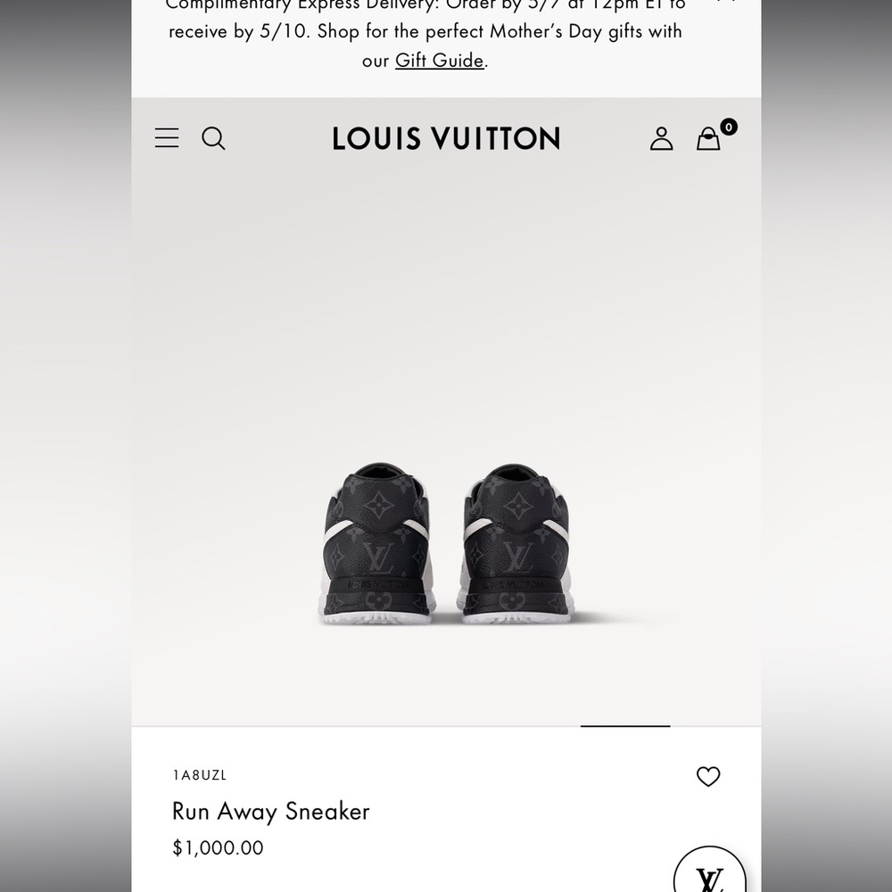 Biolor Run Away sneaker combines 3 variations on Louis Vuitton signature canvas. - Picture 10 of 15